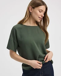 Crew-Neck T-Shirt Blouse