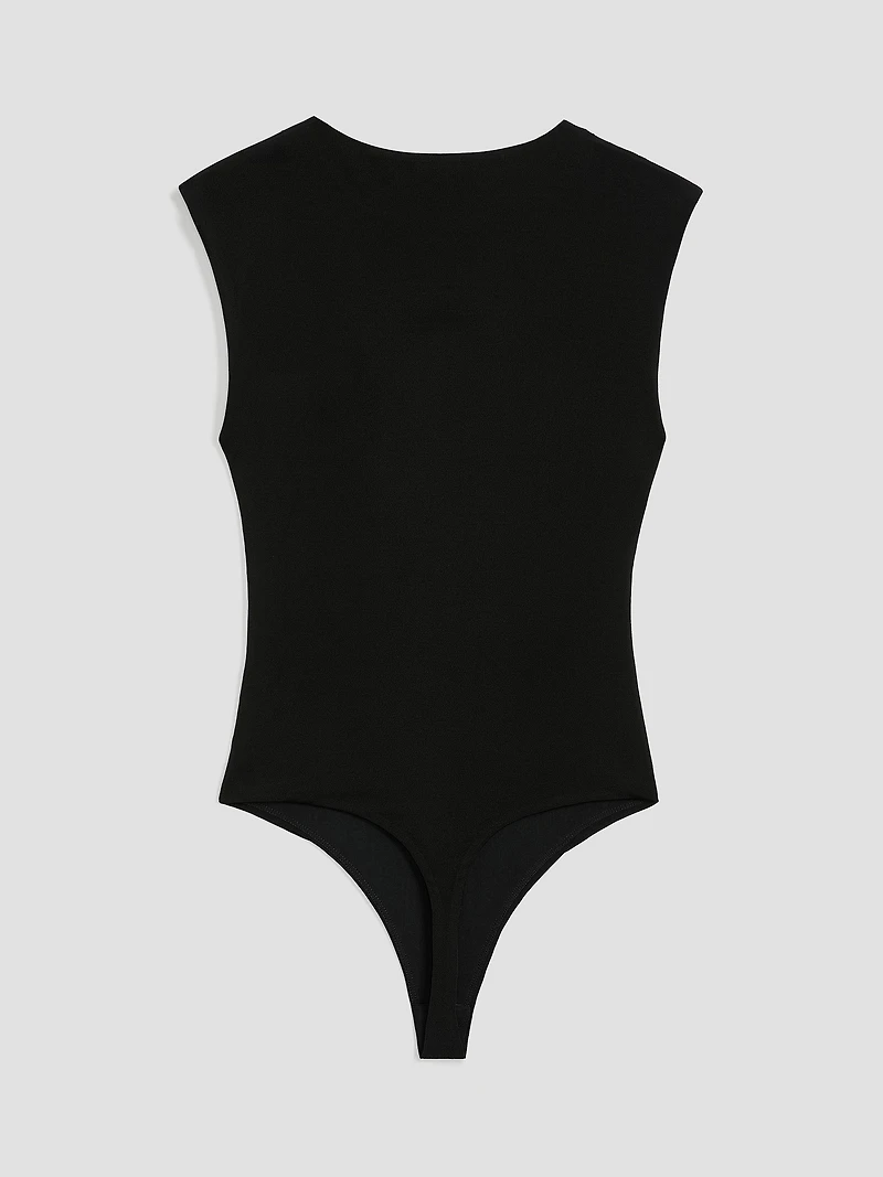 Sleeveless Crew-Neck Bodysuit