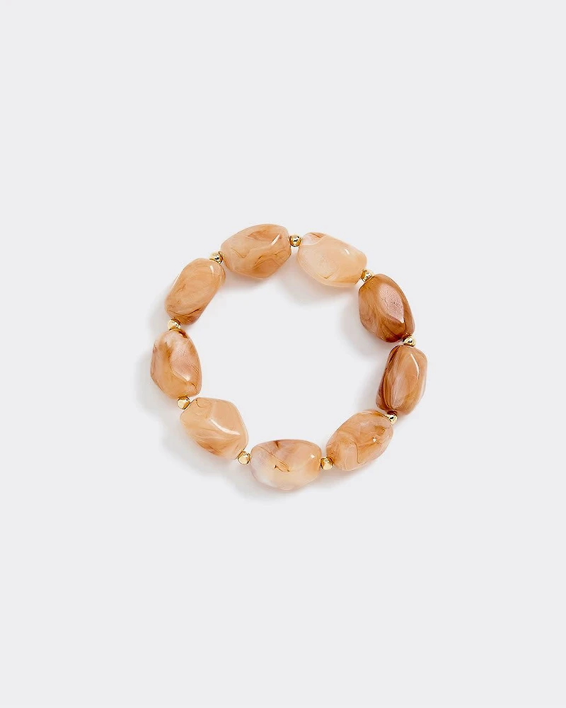 Bracelet avec billes en acrylique