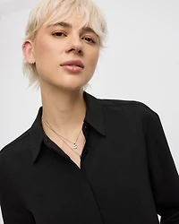 Long-Sleeve Buttoned-Down Blouse