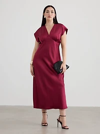 V-Neck Empire Maxi Dress