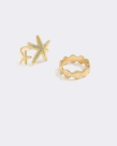 Sea Star and Shell Rings