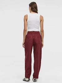 Linen Blend Barrel Pant