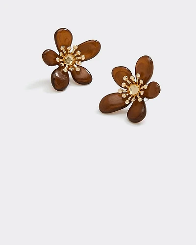 Resin Flower Earrings