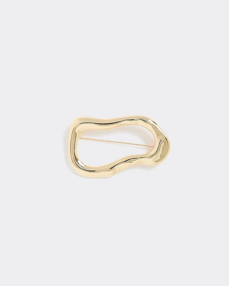 Broche ovale à forme organique