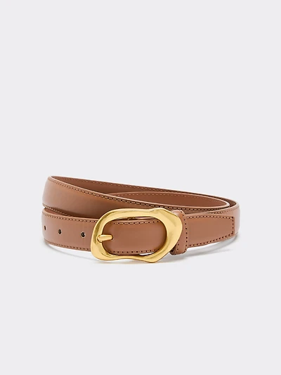 Skinny Belt with Organic Buckle
