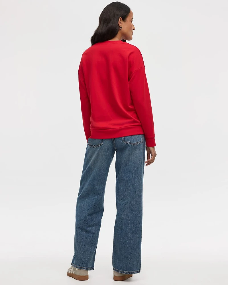 Long-Sleeve Crew-Neck Sweatshirt - R Essentials