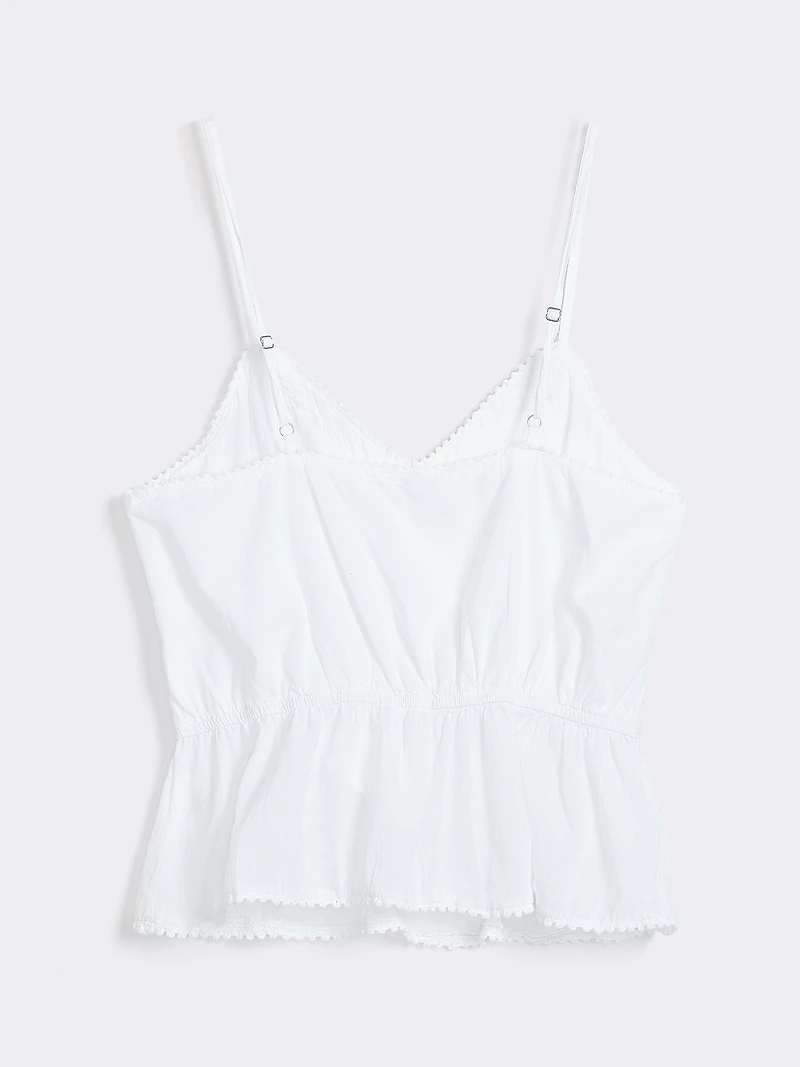 V-Neck Peplum Cami