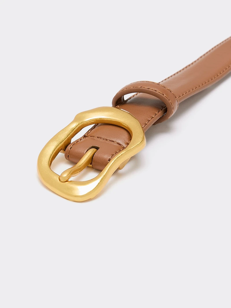Skinny Belt with Organic Buckle
