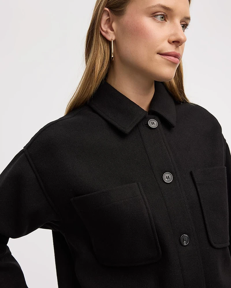 Veste-chemise longue avec poches