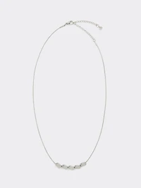 Stainless Steel Short Necklace with Twisted Beads