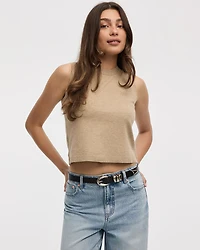 Sleeveless Crew-Neck Top