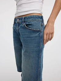 Mid-Rise Denim Bermuda