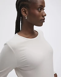 Long-Sleeve Crew-Neck Ribbed Tee - R Essentials