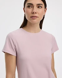 T-shirt côtelé et ajusté à col rond - R Essentials