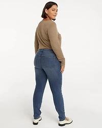High-Rise Medium Wash Jean with Skinny Leg