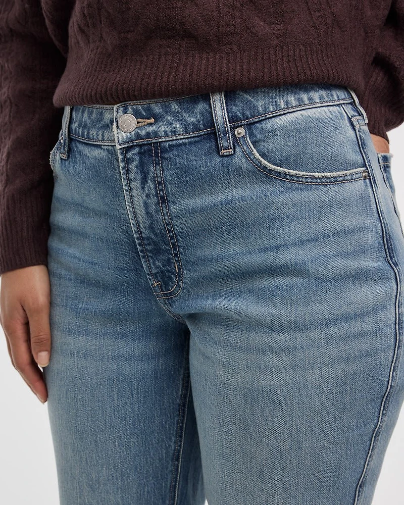 Straight-Leg Mid-Rise Jean