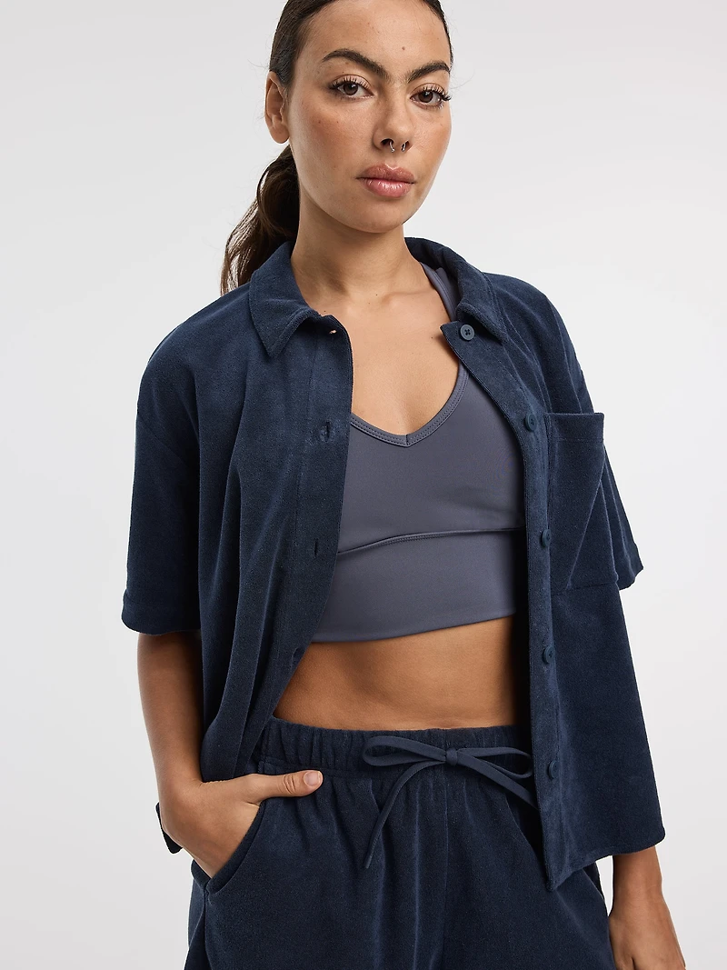Chemise en tricot éponge à manches longues - Hyba