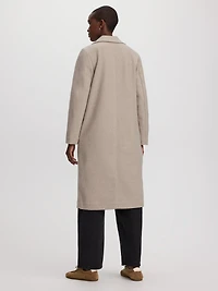 Manteau long en mélange de laine