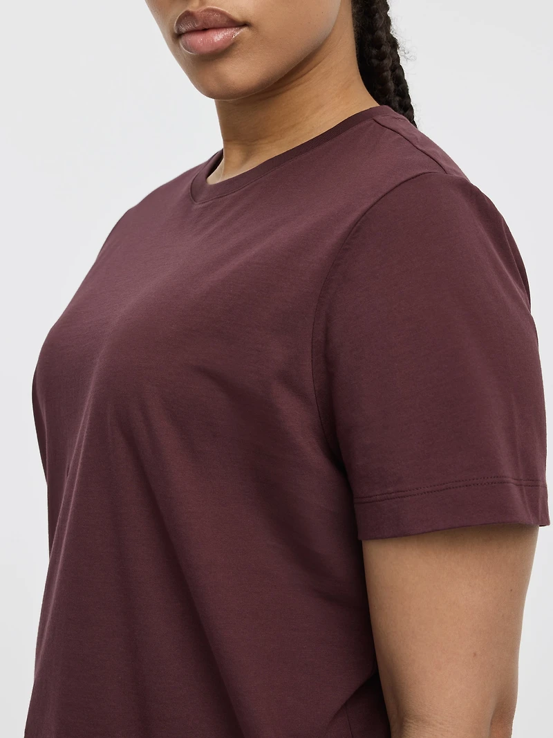 T-shirt à col rond coupe boyfriend