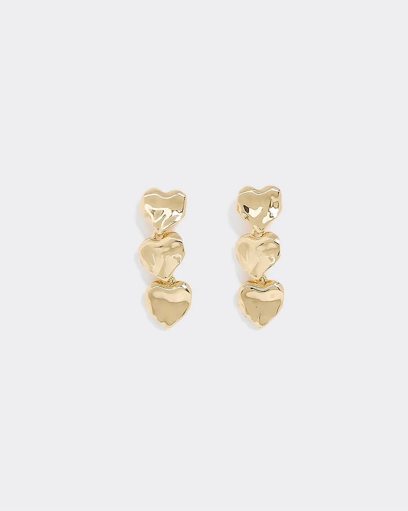 Heart-Pendant Earrings