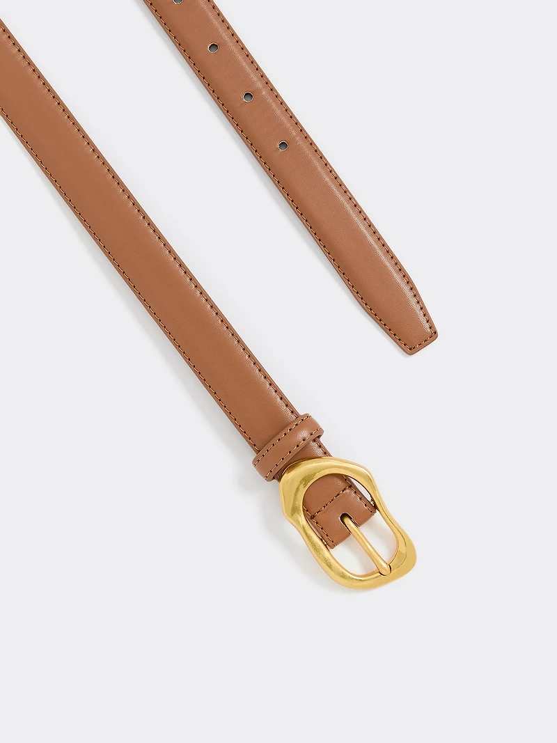 Ceinture étroite à boucle organique