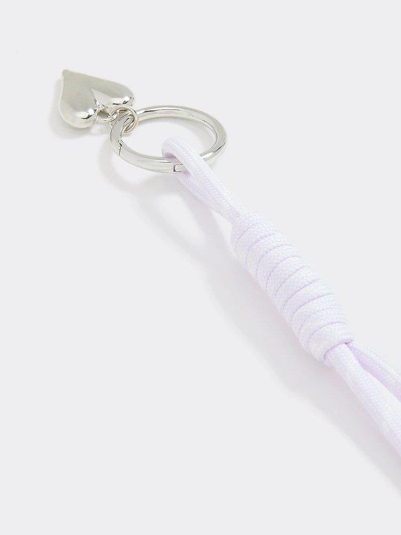 Cord Bag Charm with Heart