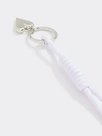 Cord Bag Charm with Heart