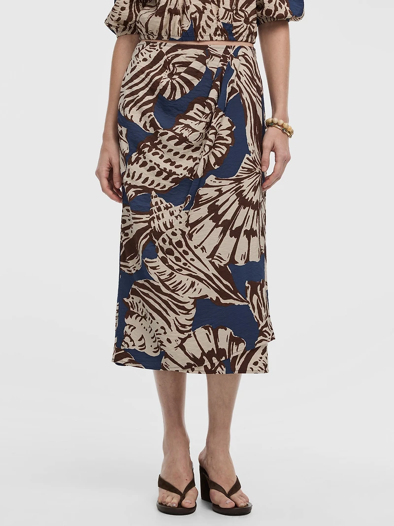 Jupe midi porte-feuille