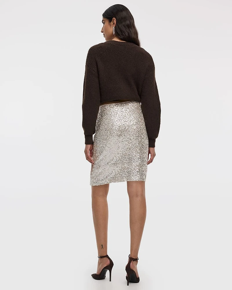 Mini A-Line Sequins Skirt
