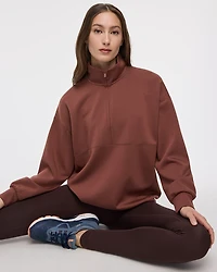 Half-Zip Mock-Neck Pullover - HYLUX Hyba