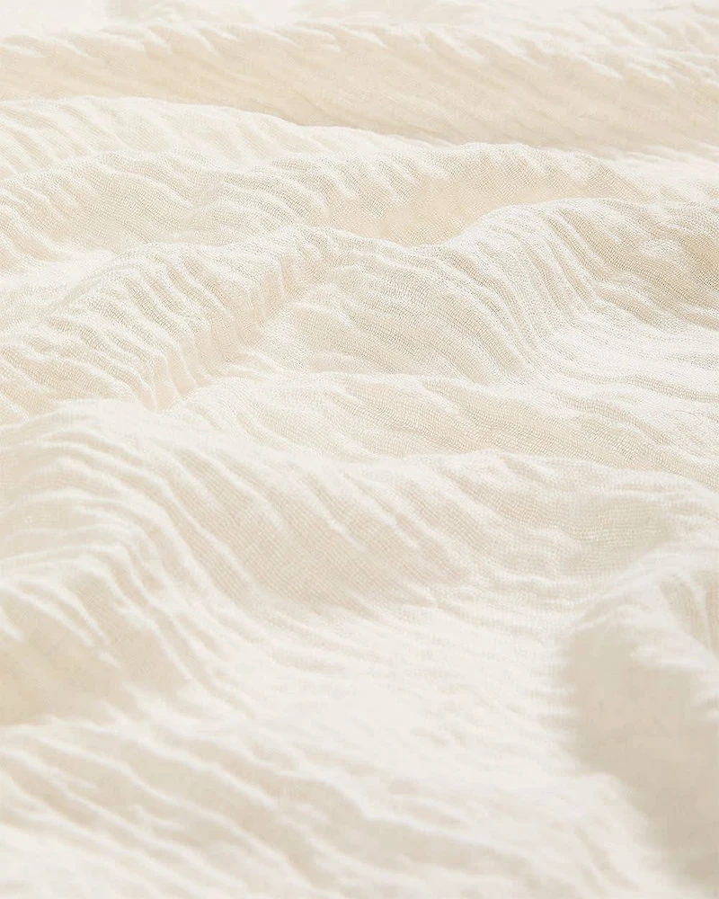 Crinkled Scarf with Raw Edges