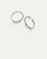 Bagues en acier inoxydable - Ens. de 2