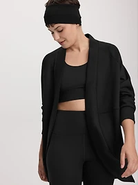 Long-Sleeve Open Cardigan with Pockets - HYLUX Hyba