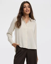 Satin Long-Sleeve Shirt