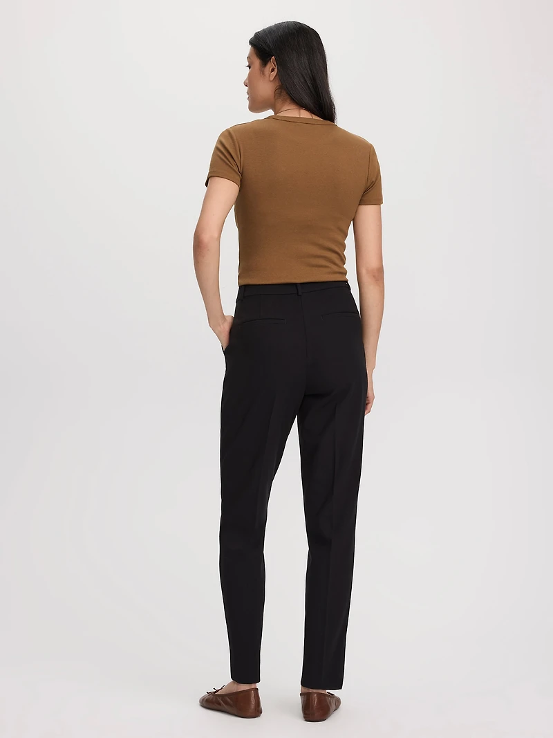 Slim-Leg High-Rise Ankle Pant