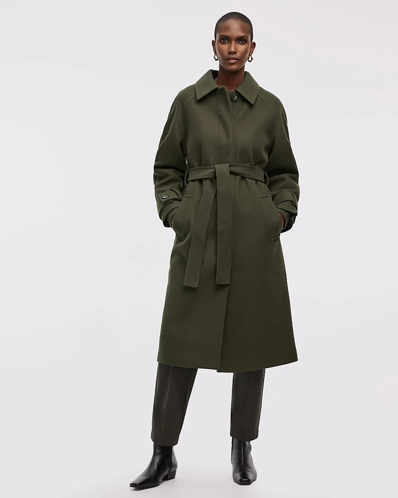 Manteau long avec ceinture