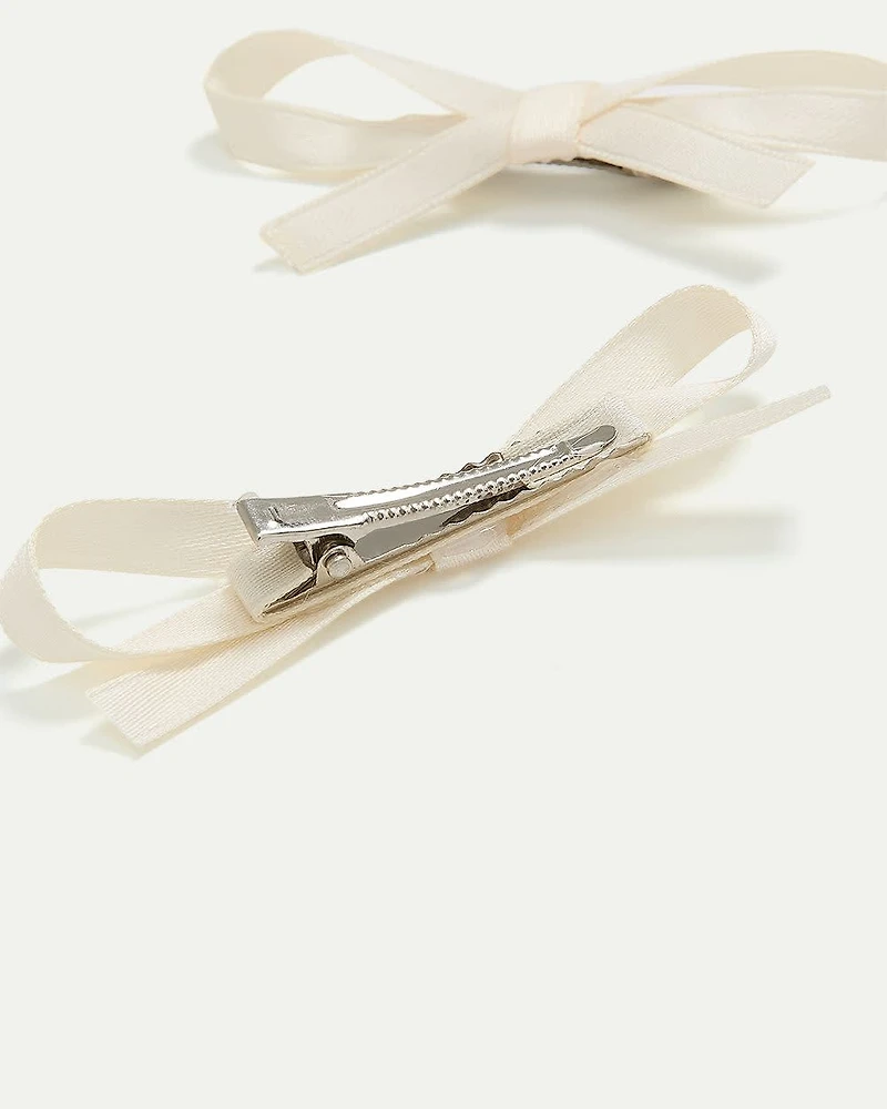 Bow Hair Clips - Set of 3