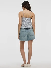 Camisole péplum courte à col V