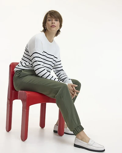 Pantalon jogger en sergé - Long