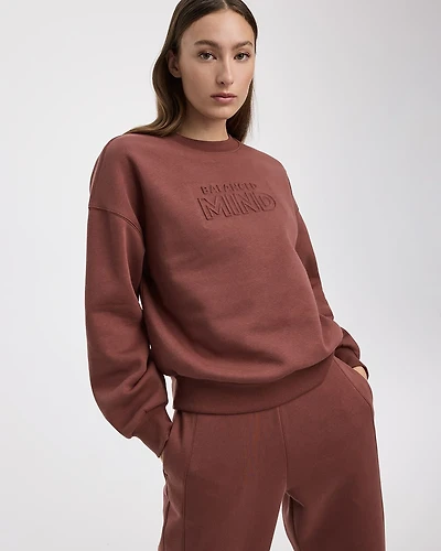 Fleece Embossed Sweatshirt - Hyba