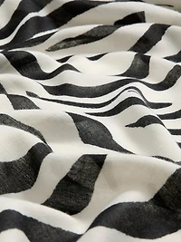 Zebra-Print Oblong Scarf