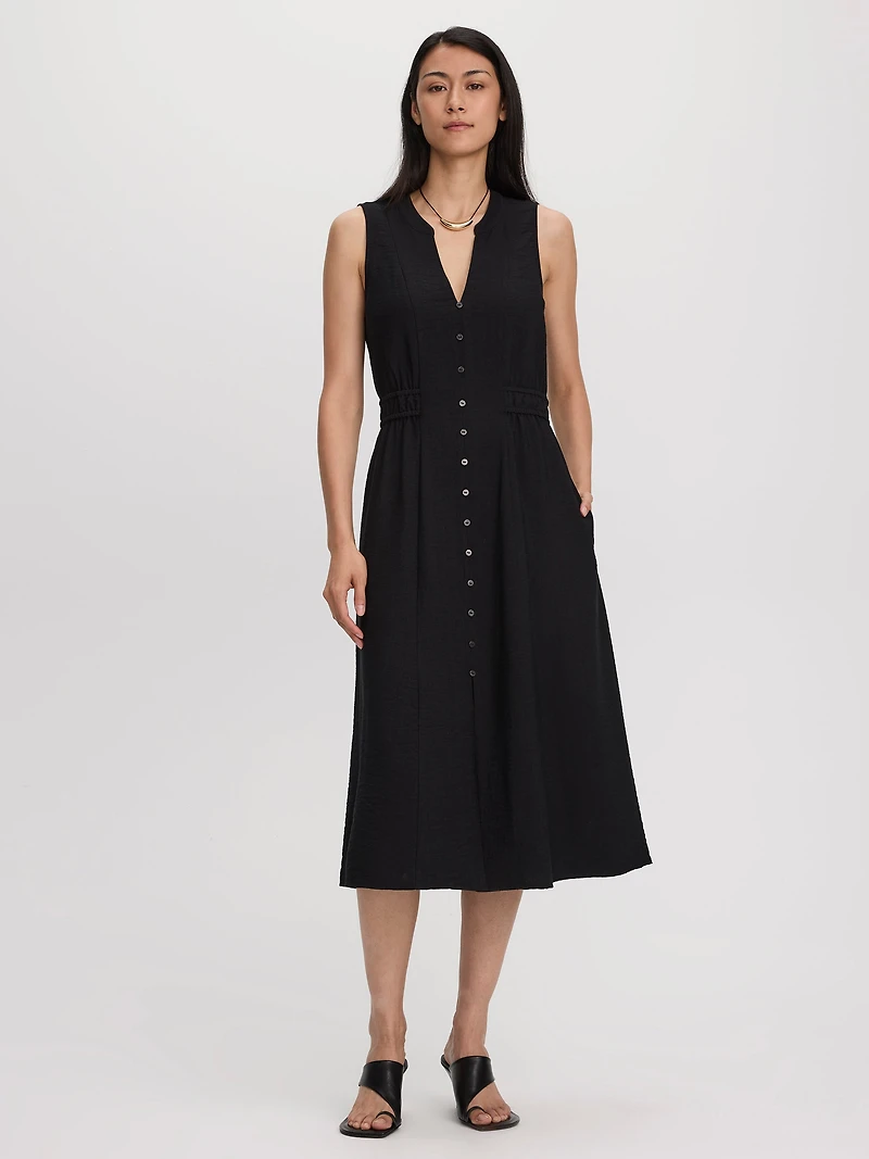 Sleeveless Midi Shirtdress