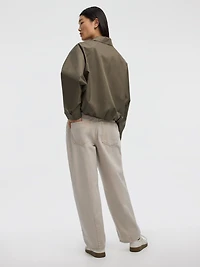 Veste courte à ourlet ballon