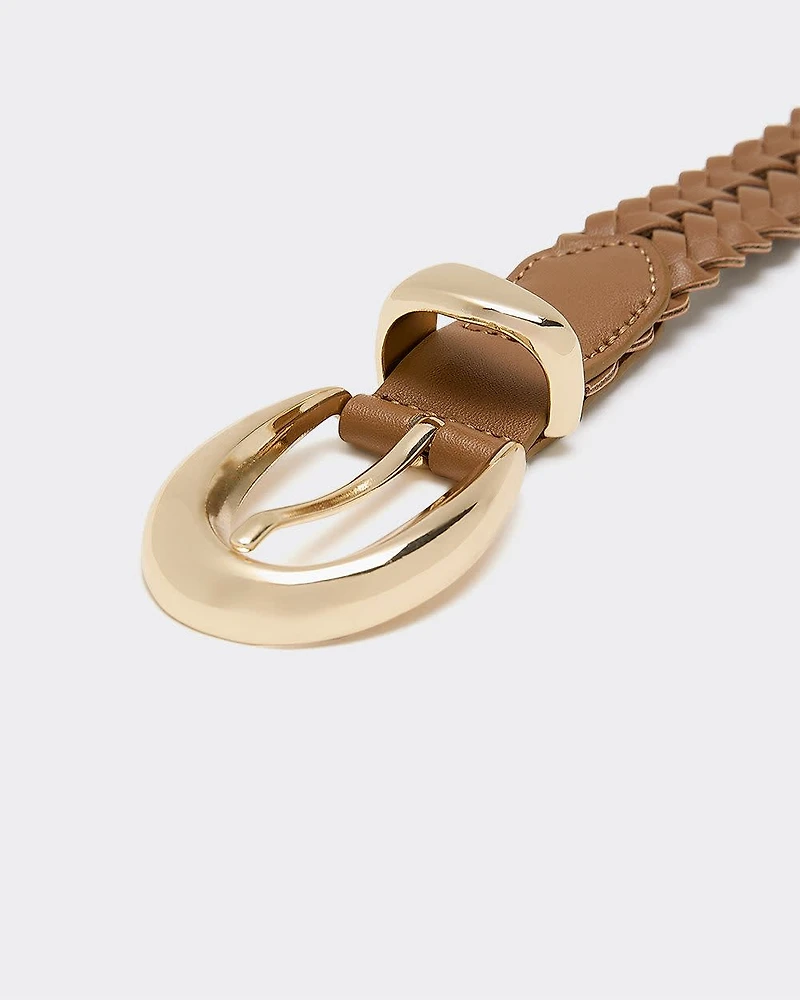 Braided Faux Leather Belt