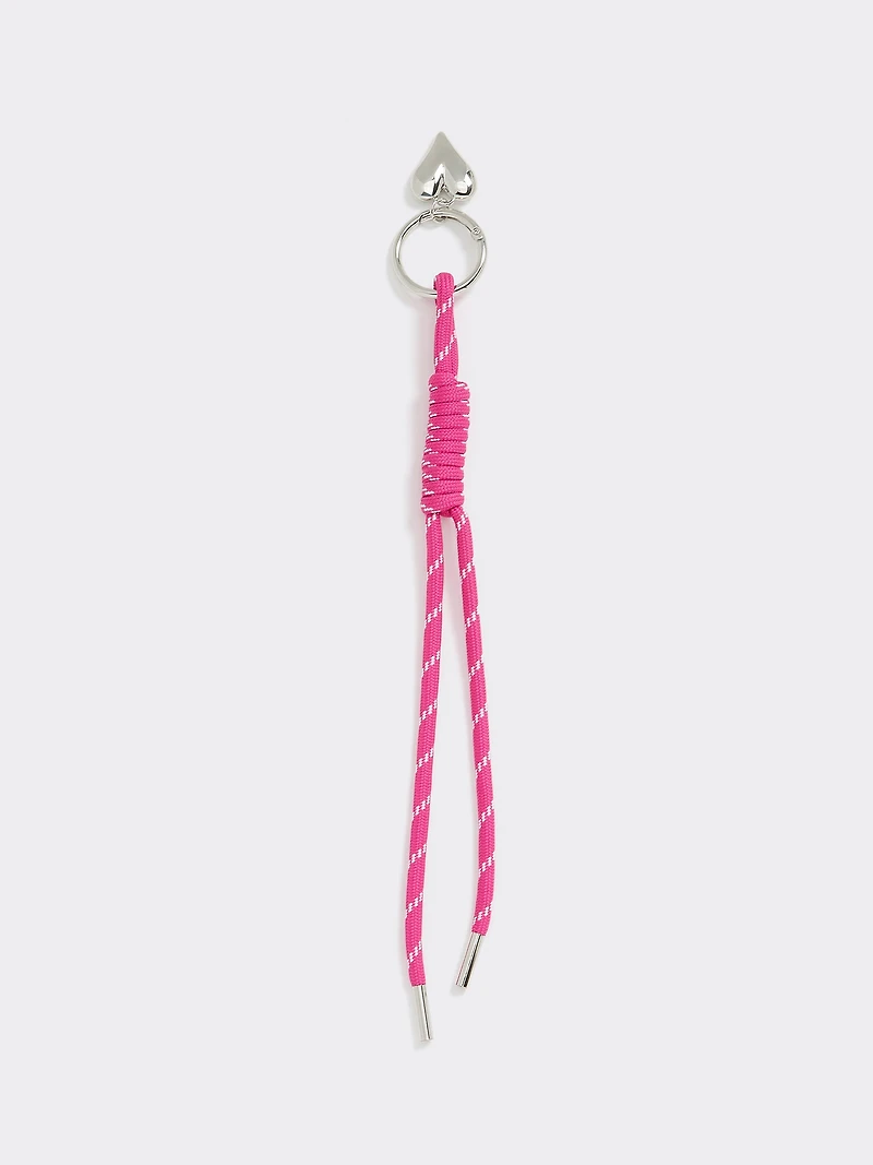 Cord Bag Charm with Heart
