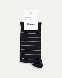 Bas classique en viscose de bambou avec rayures