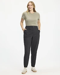Pantalon jogger en popeline avec poches cargo - Long