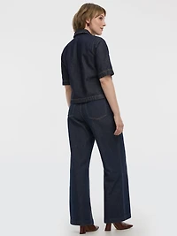 Short-Sleeve Denim Shirt