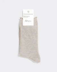 Heather Bamboo Viscose Crew Socks